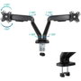 Tooq Soporte de Mesa para 2 Pantallas 17-32 pulgadas, Negro